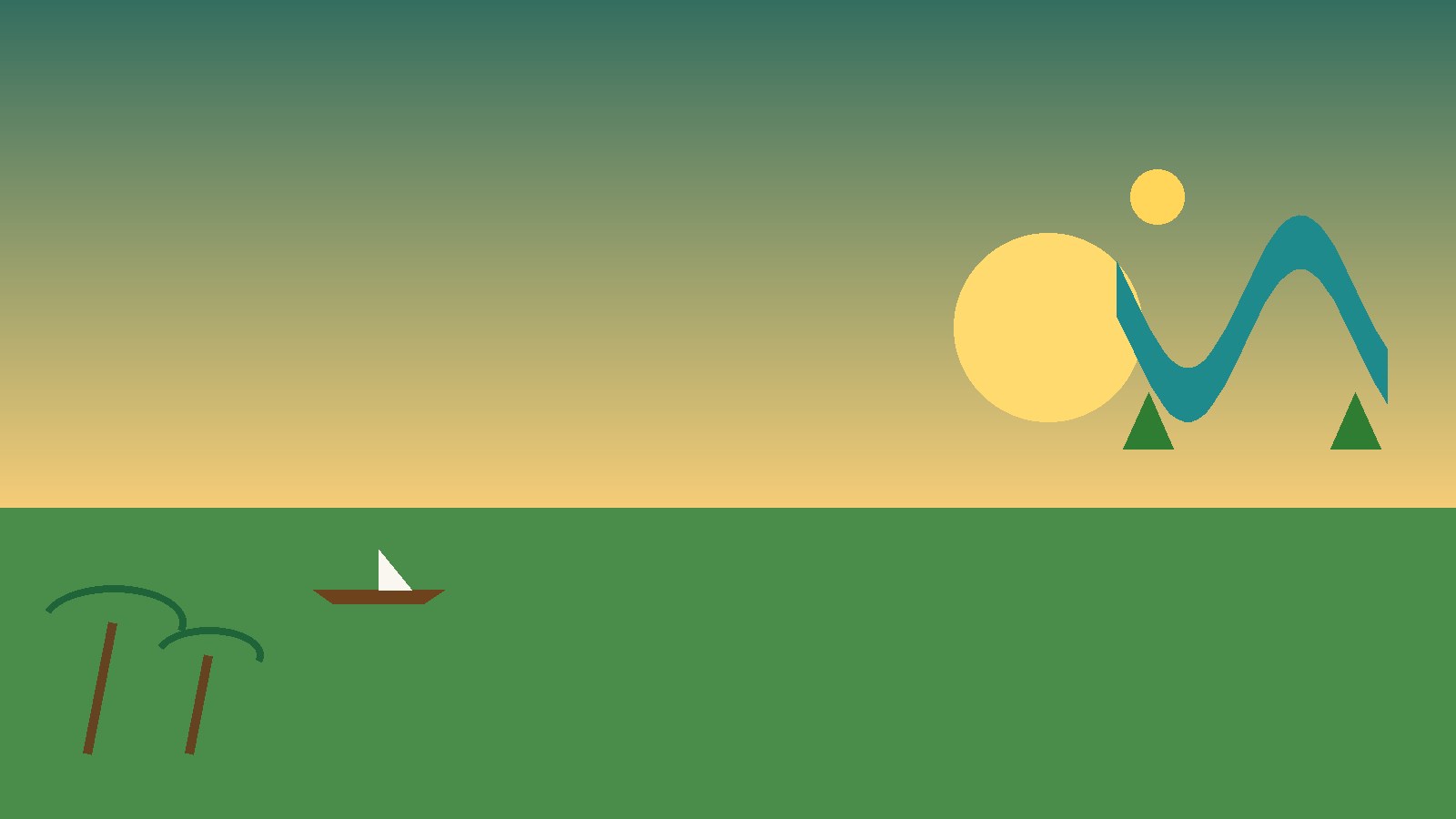 Le fleuve Sassandra sous le soleil, plantations et pirogues
